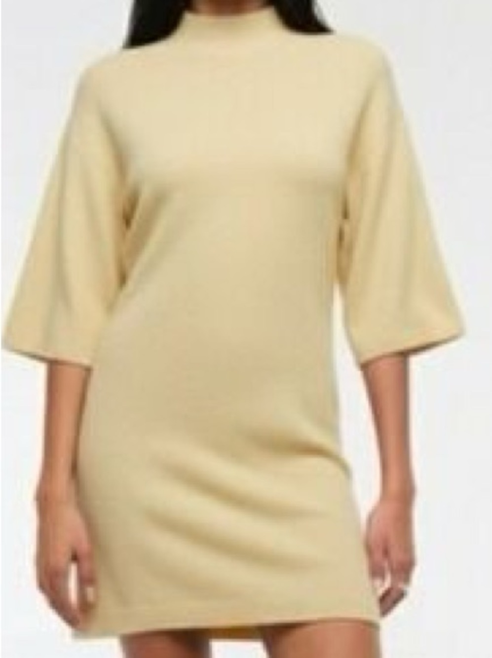 A&F short sleeve boucle mini sweater dress